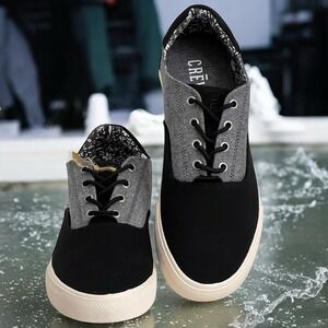 Crevo Sneakers Sz 11 Tiller Casual Black‎ Gray Comfort Shoes Memory Foam Men